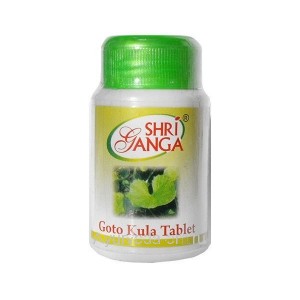 Готу Кола тоник для мозга и нервной системы Шри Ганга 100 табл. (Goto Kula tablet Shri Ganga) Индия 